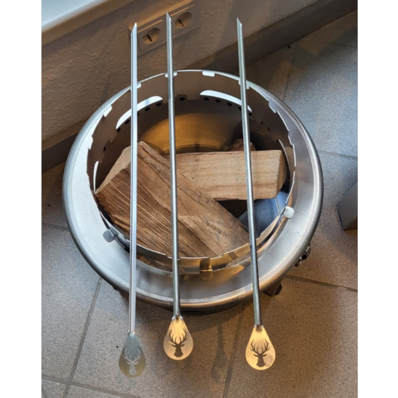 Ausstellungsstück Alpha Camp 400 Camping Schwarz Rauchfreie Feuerschale