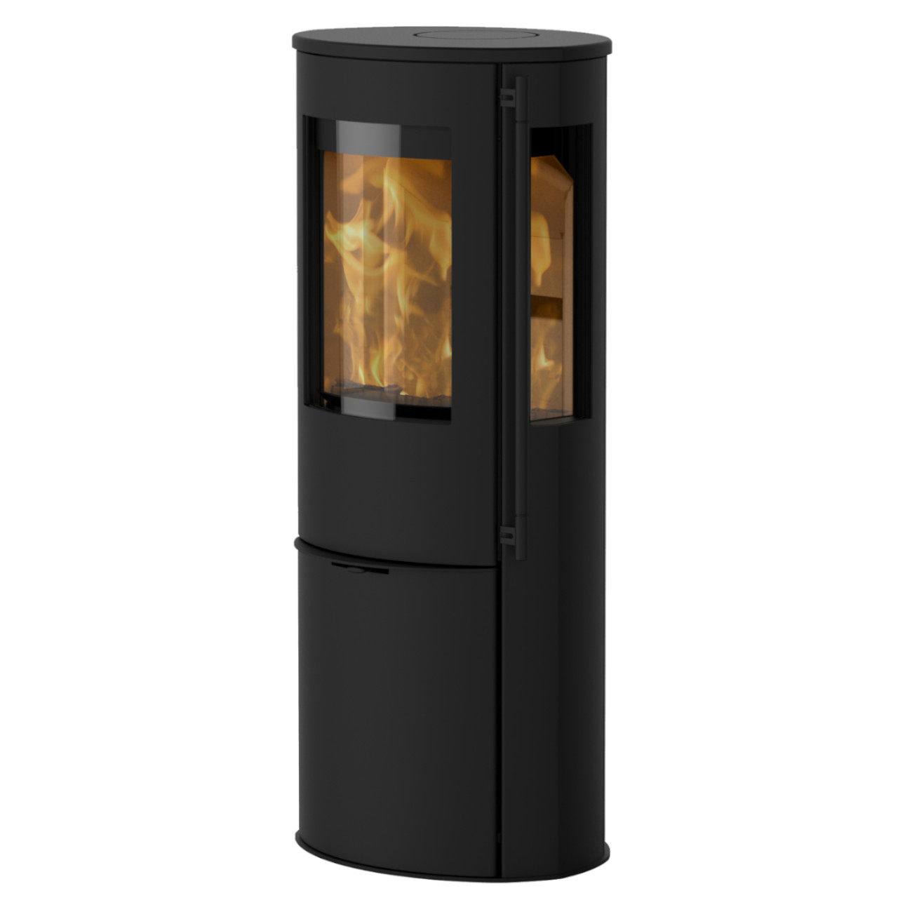 kaminofen-liva-6g Liva 6G Panorama Kaminofen 5kW 3 Sichtscheiben