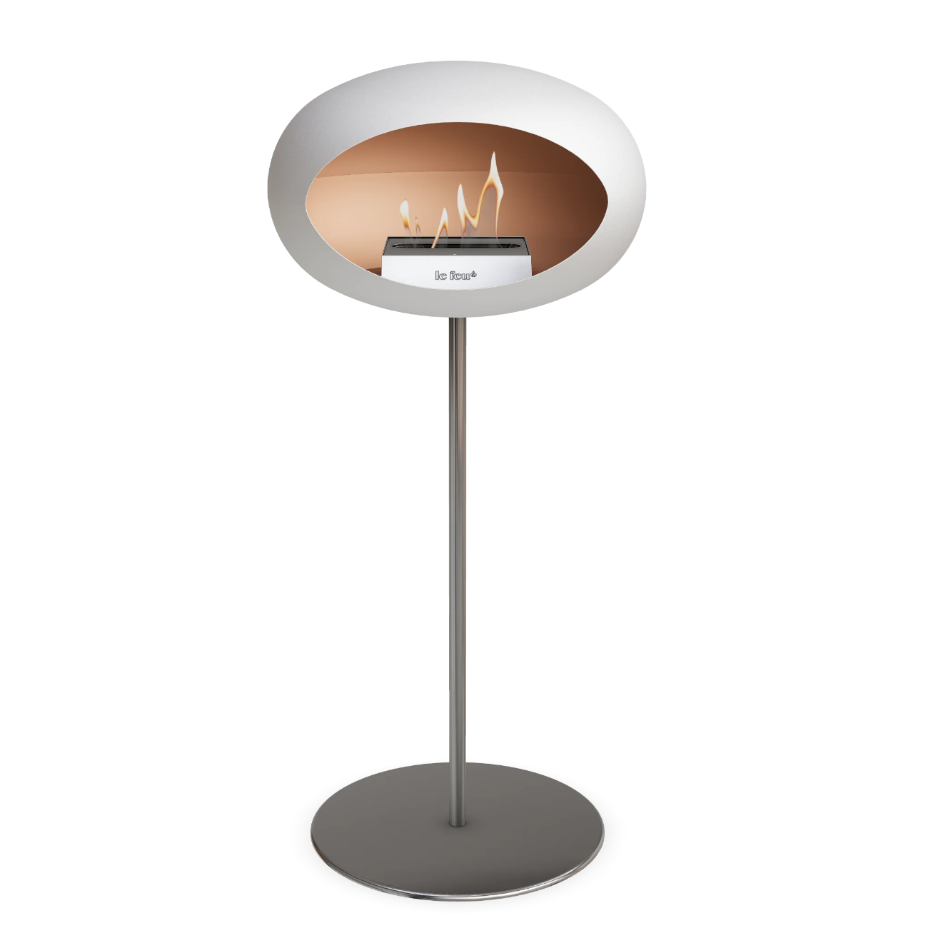 Le Feu Ground Steel High Weiß Ethanolkamin Le Feu Ground Steel High Weiß Ethanolkamin