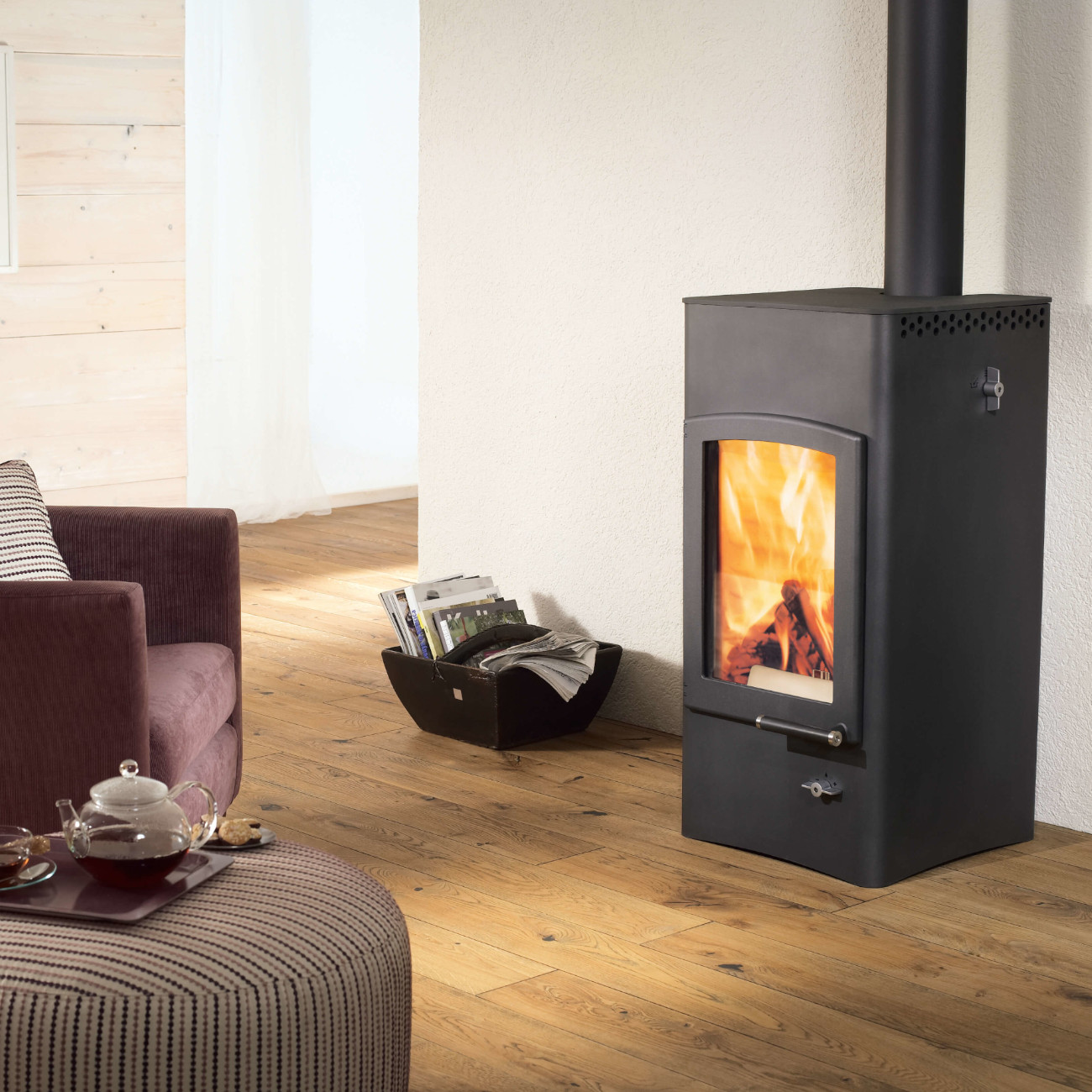 Lucy Cook Koch-Kaminofen 6kW RLU Gussgrau