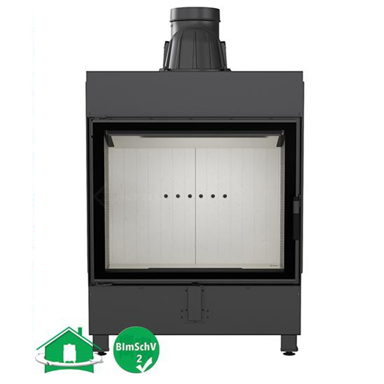 lucy-15-vorne Lucy 15 Warmluft Kamineinsatz 15kW