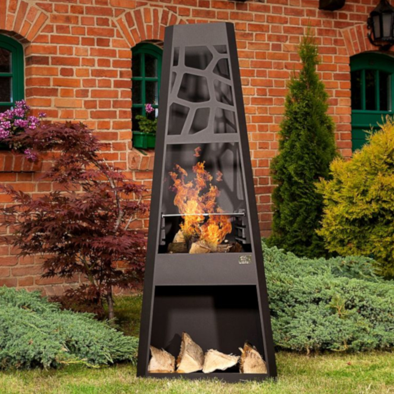 Gartenkamin / Grill BLF-01 Schwarz