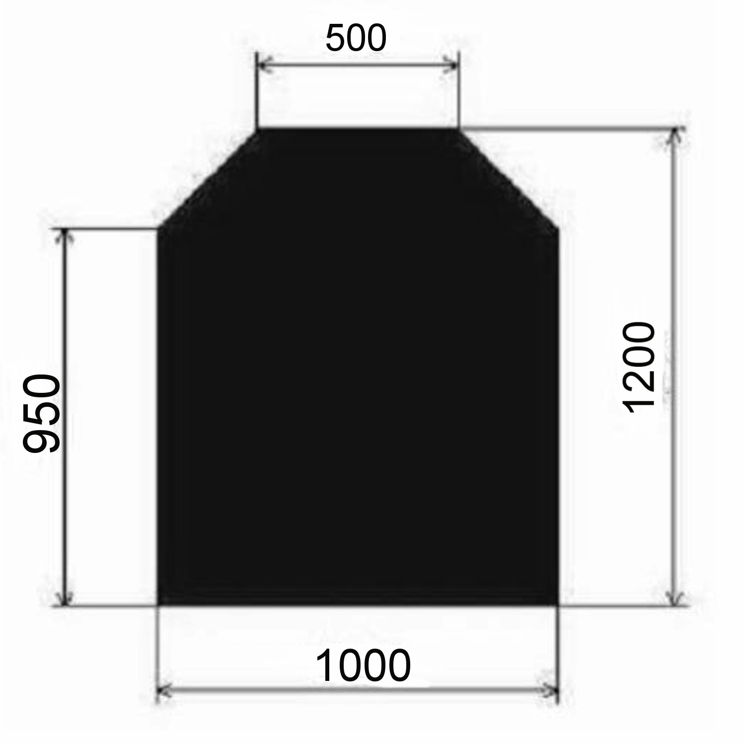 Metallbodenplatte Sechseck 1000x1200 mm