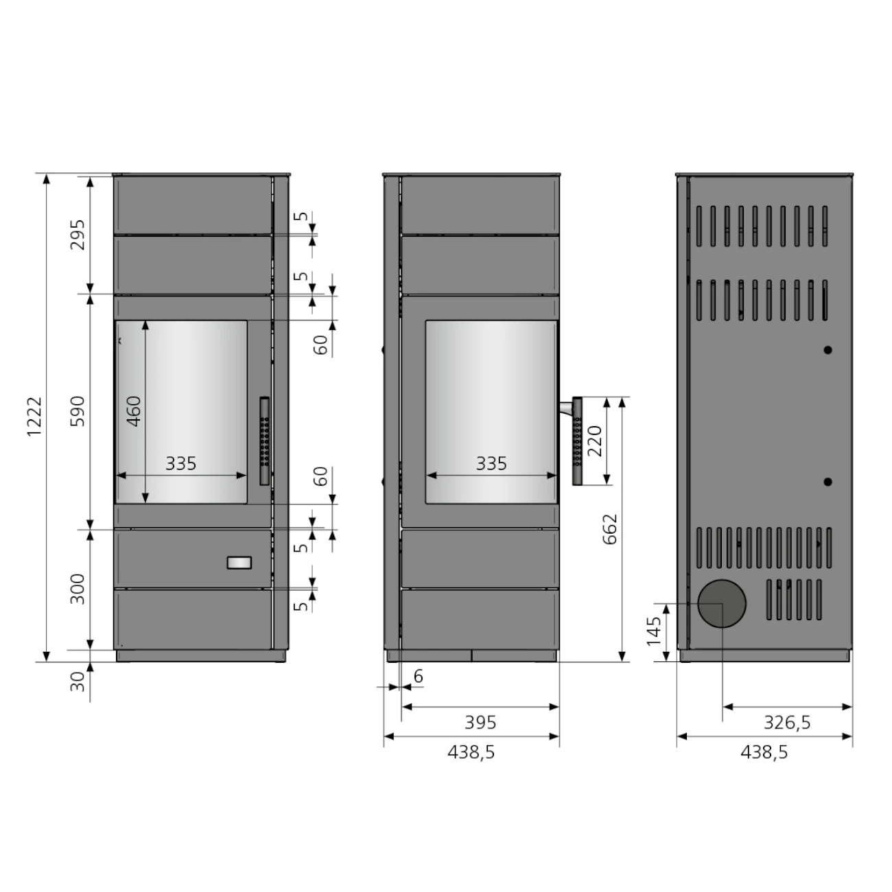 Mondego W+ Eck-Kaminofen 7kW