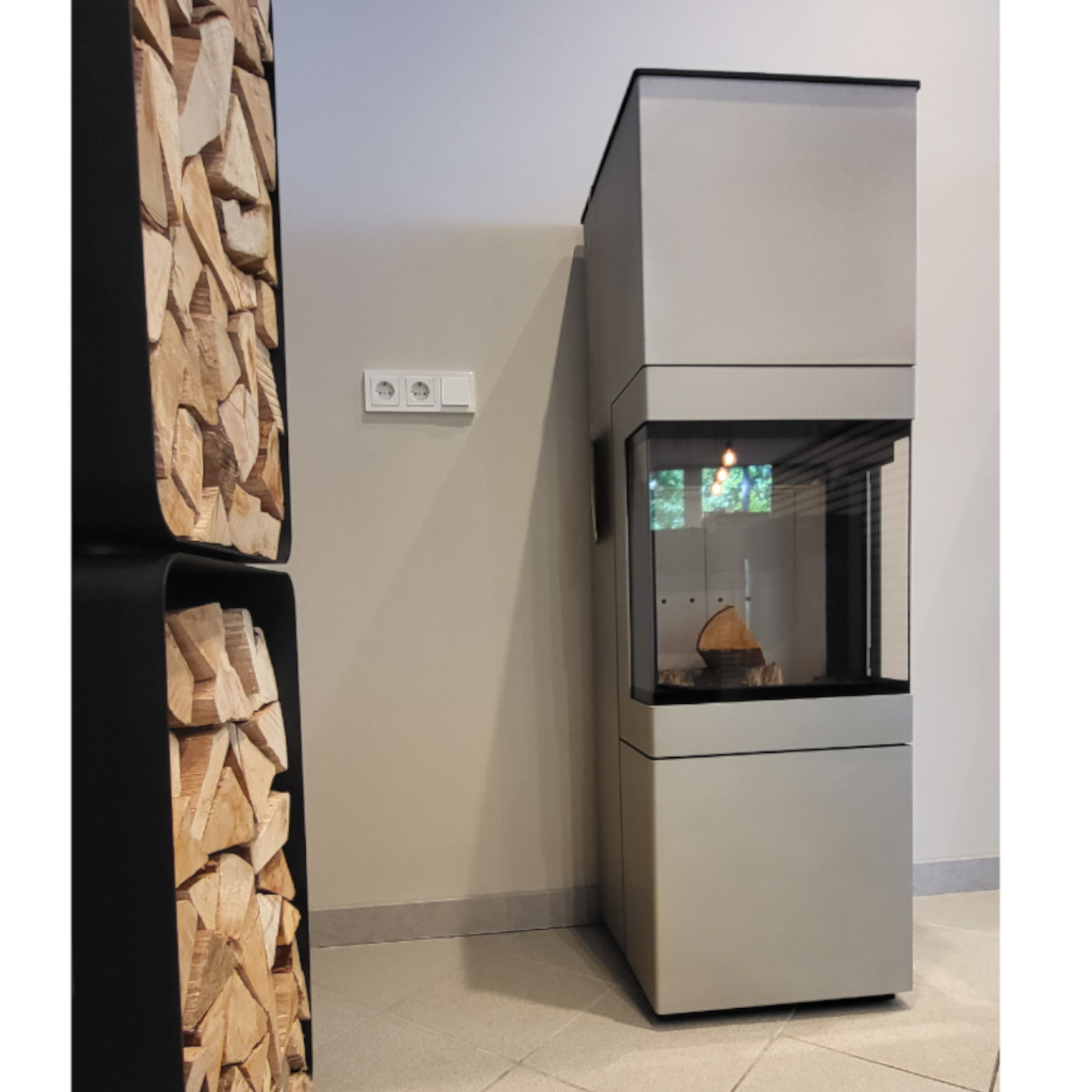 Tenno Champagner Panorama Kaminofen 6kW Tenno Champagner Panorama Kaminofen 6kW