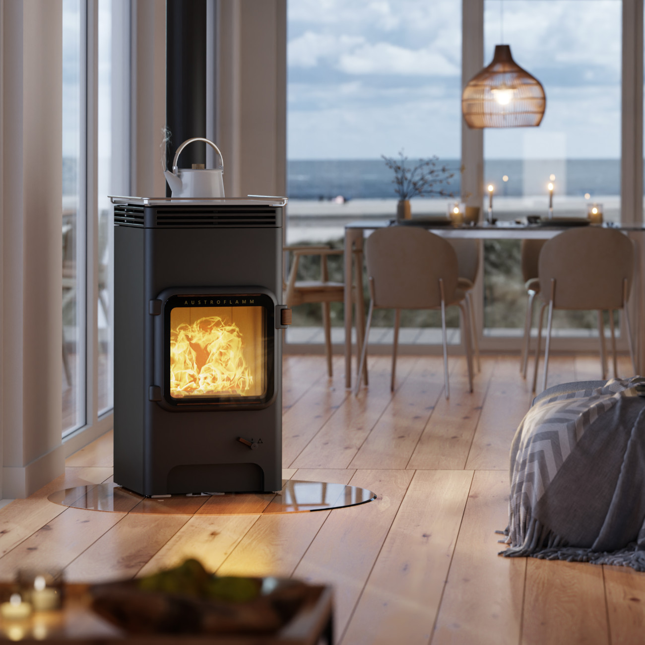 Luca Cook Koch-Kaminofen 7kW RLU Gussgrau