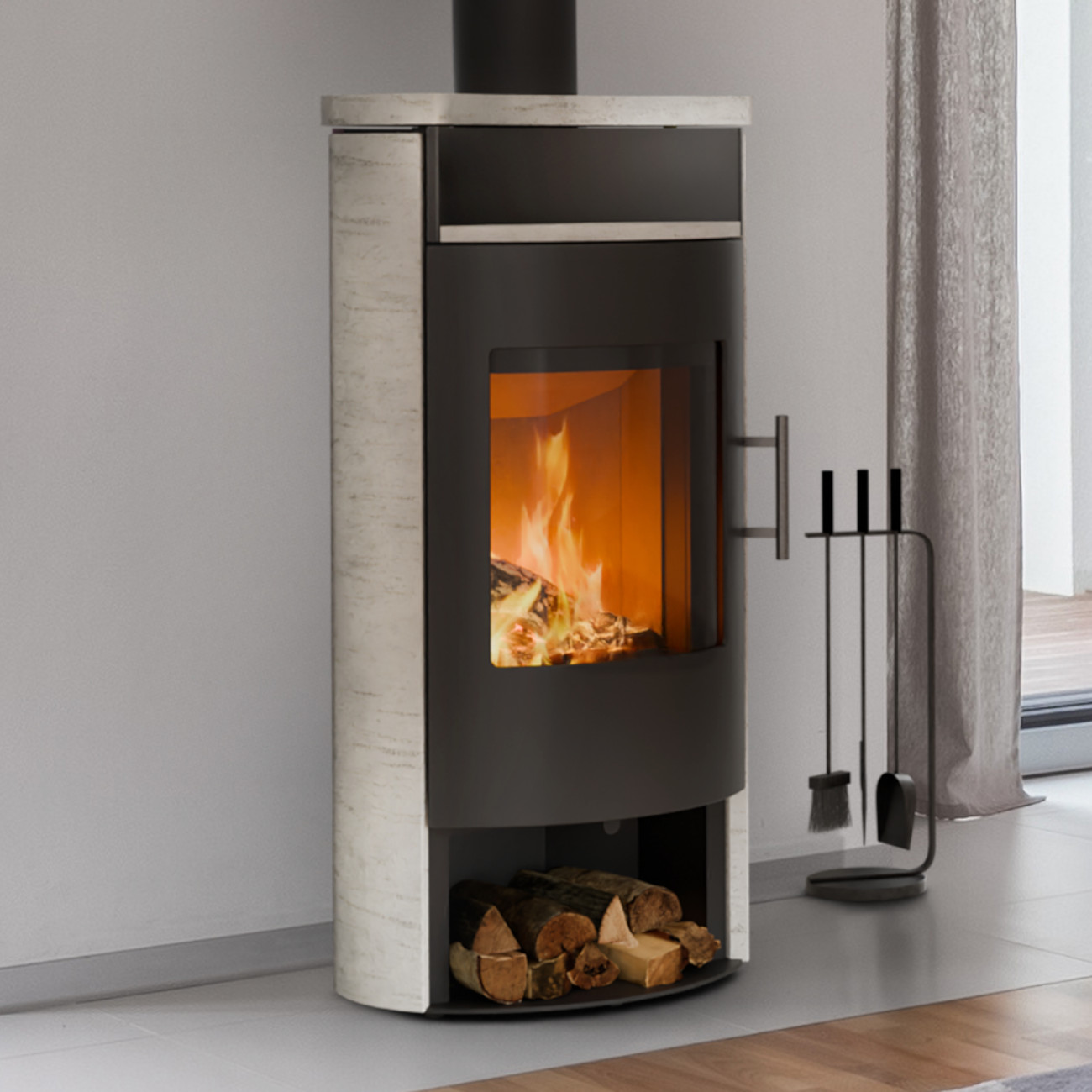 Aries Ivory Naturstein Kaminofen 6kW