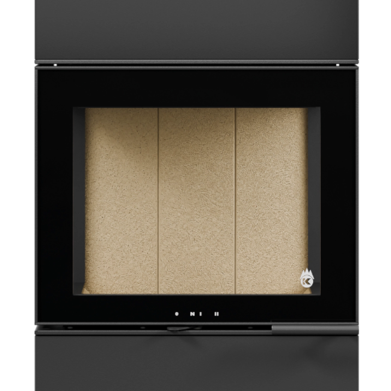 Charon Stahl Schwarz Panorama Kaminofen 6kW Charon Stahl Schwarz Panorama Kaminofen 6kW