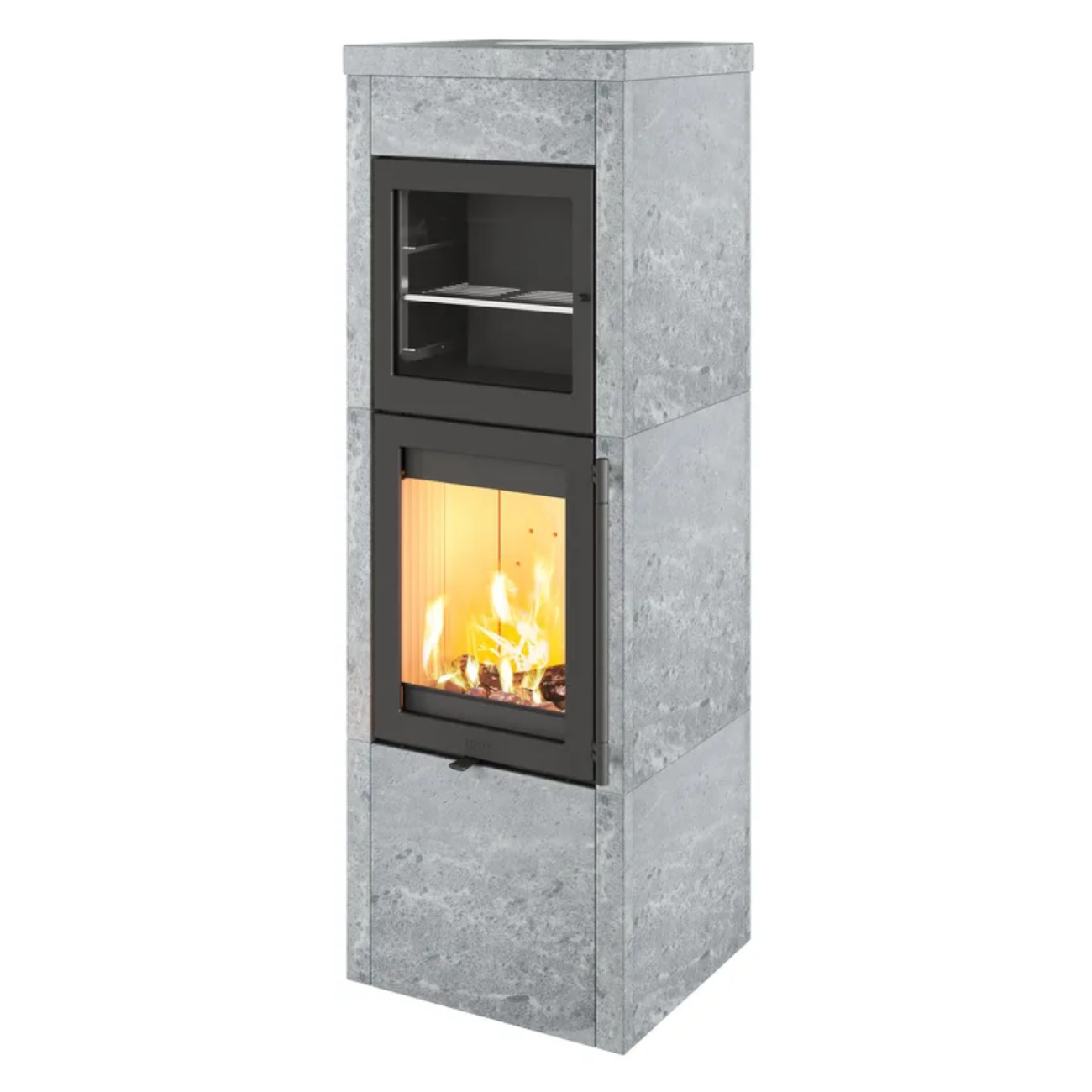 QM40 Speckstein Kaminofen mit Warmhaltefach 6kW