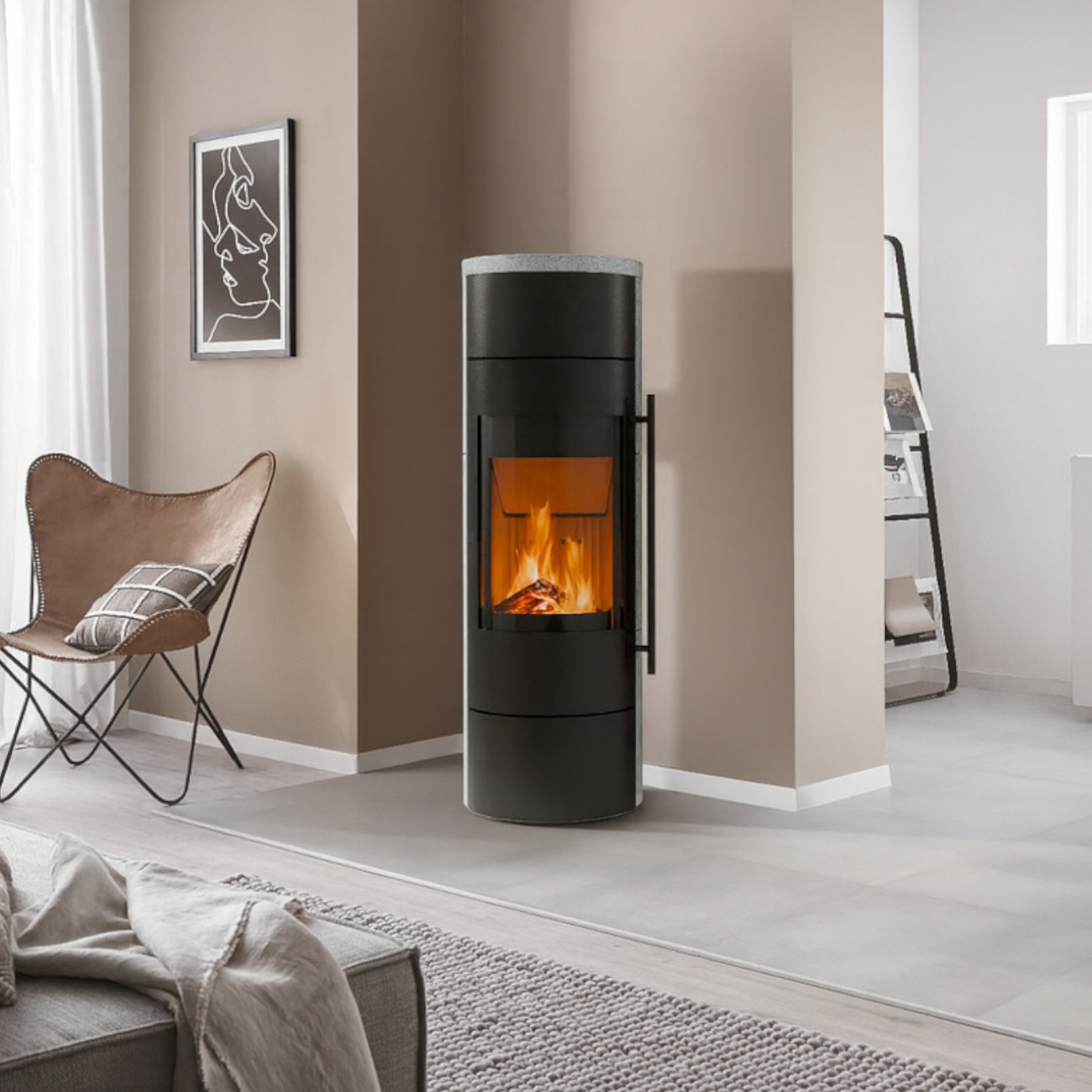 Alor Powerbloc Serpentino Kaminofen 6kW RLU Alor Powerbloc Serpentino Kaminofen 6kW RLU