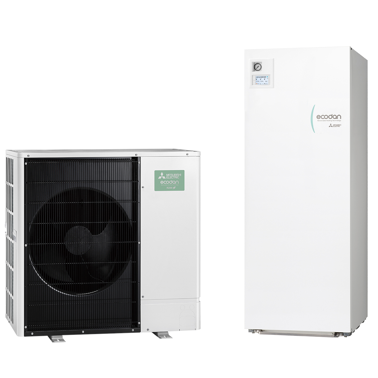 Mitsubishi Eco Inverter Heizen/Kühlen 5 kW Speichermodul-Set 13.4 Monoblock R290