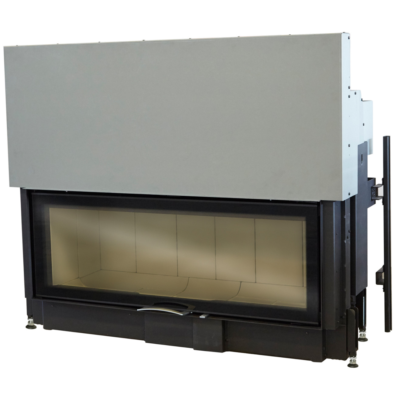 120x45S-tit Panorama Kamineinsatz 120x45S mit Hebetür 13kW