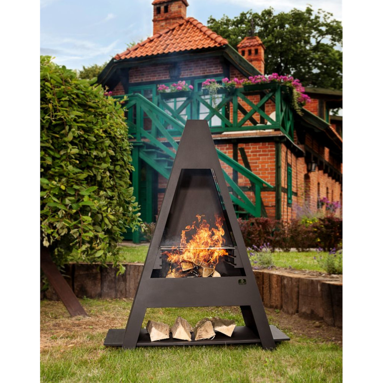 Gartenkamin / Grill BLF-02 Schwarz