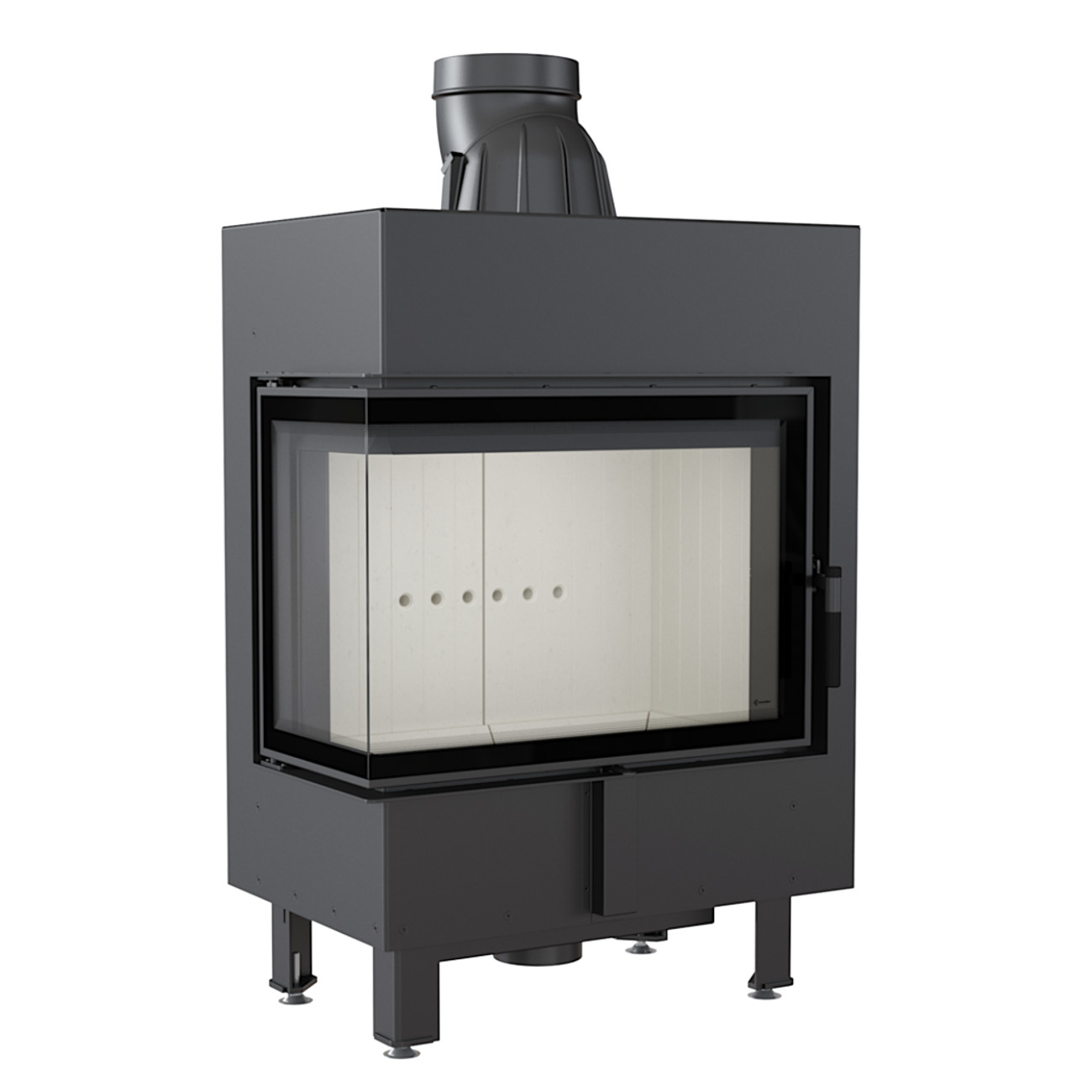 lucy-12-links-tit Lucy 12 Warmluft Kamineinsatz Linksverglast 12kW