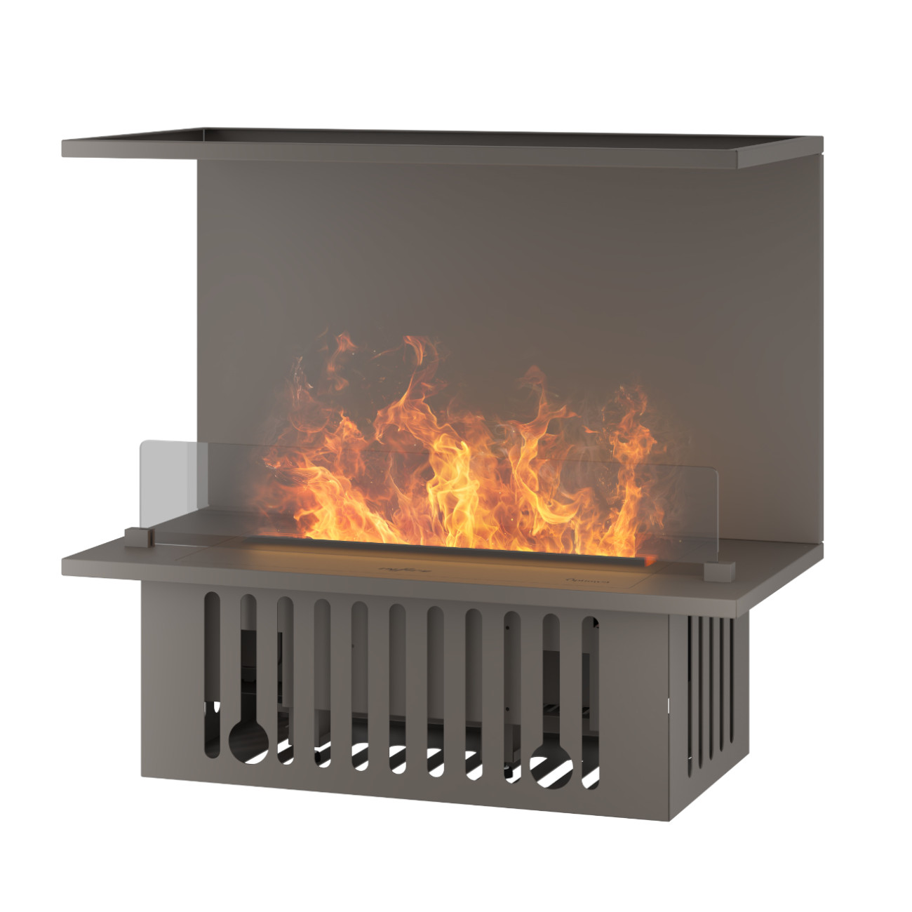 Invapo Inside C800 Beigegrau Optimyst® Wasserdampf Panorama Kaminkassette Invapo Inside C800 Beigegrau Optimyst® Wasserdampf Panorama Kaminkassette