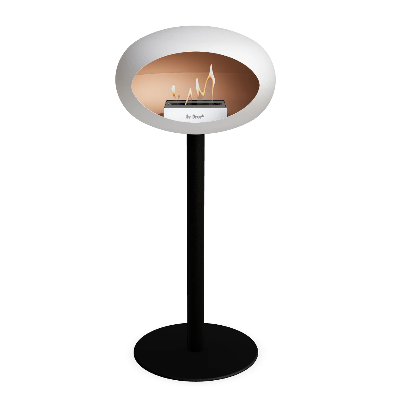 Le Feu Ground Steel High Plus Weiß Ethanolkamin