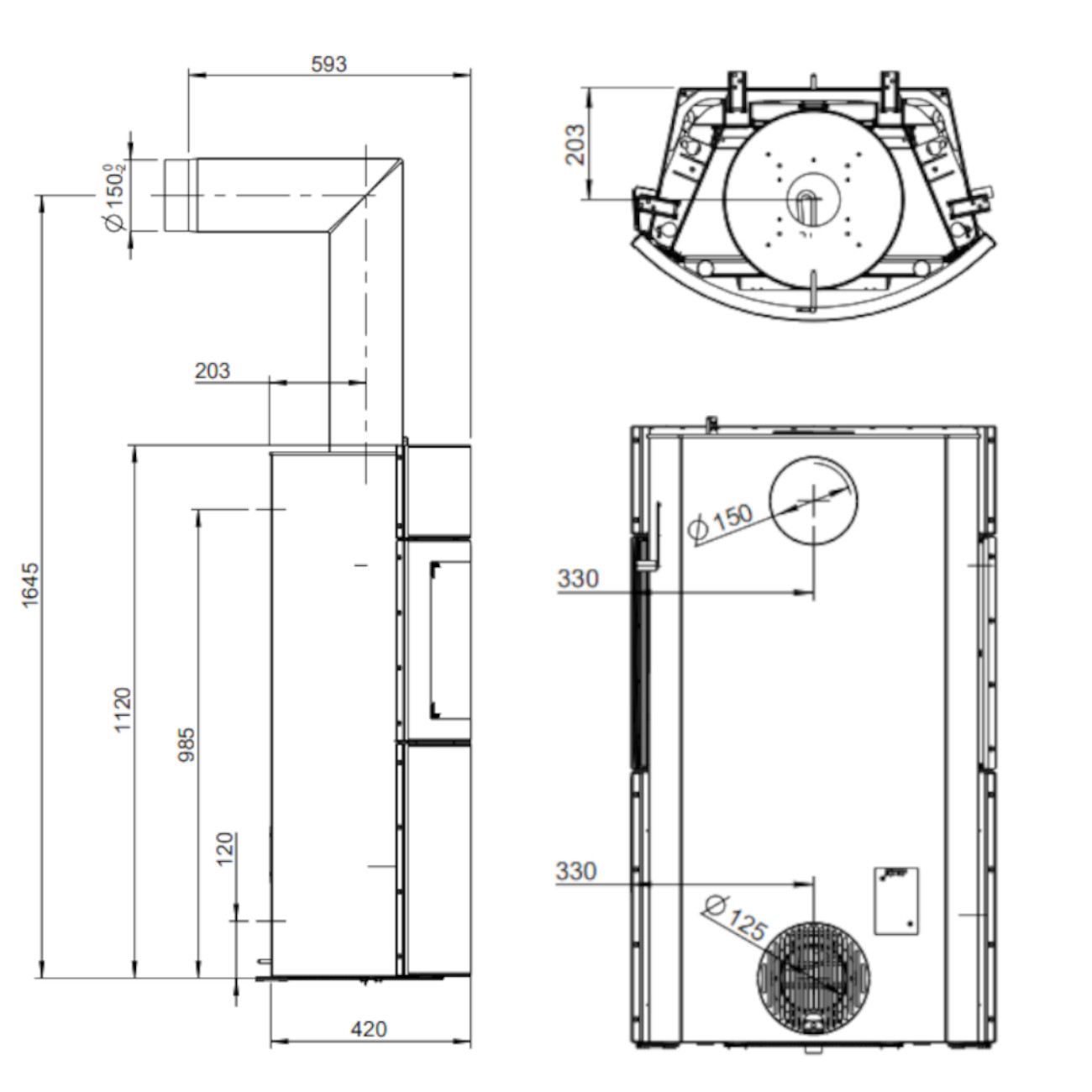 Fynn Xtra 2.0 Rille Weiß Keramik Speicherofen 6kW RLU