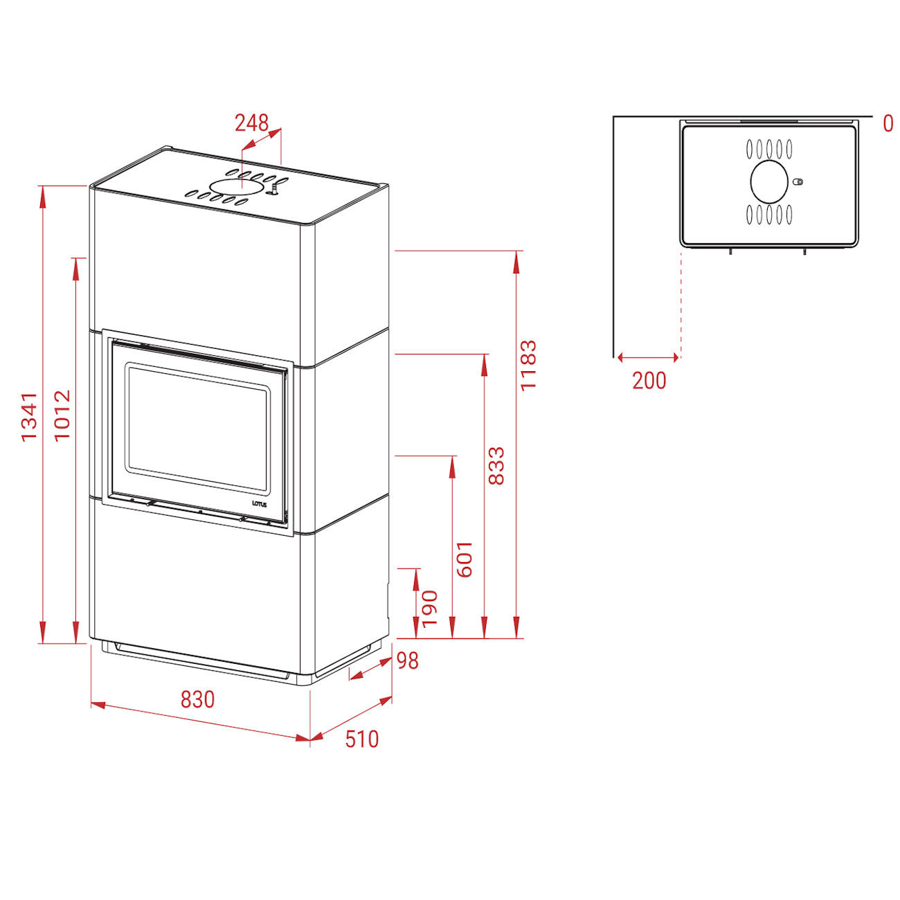 lotus_beto470_kaminbausatz_masse