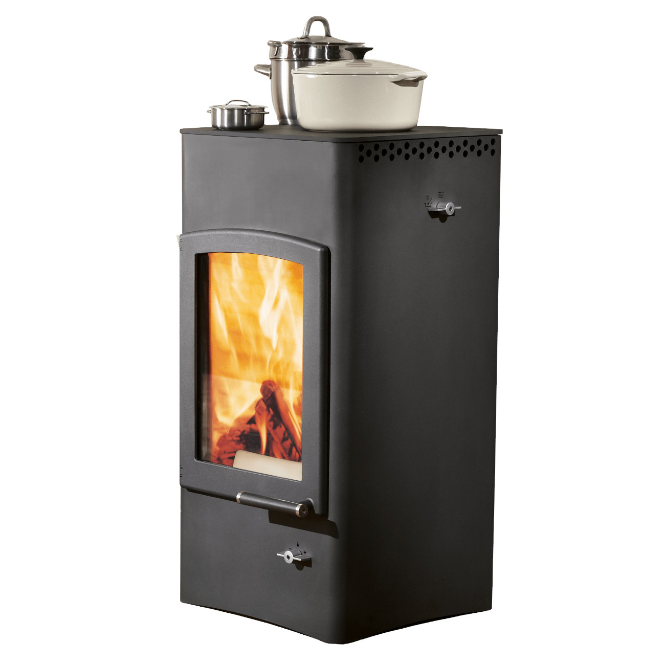 Lucy Cook Koch-Kaminofen 6kW RLU Gussgrau
