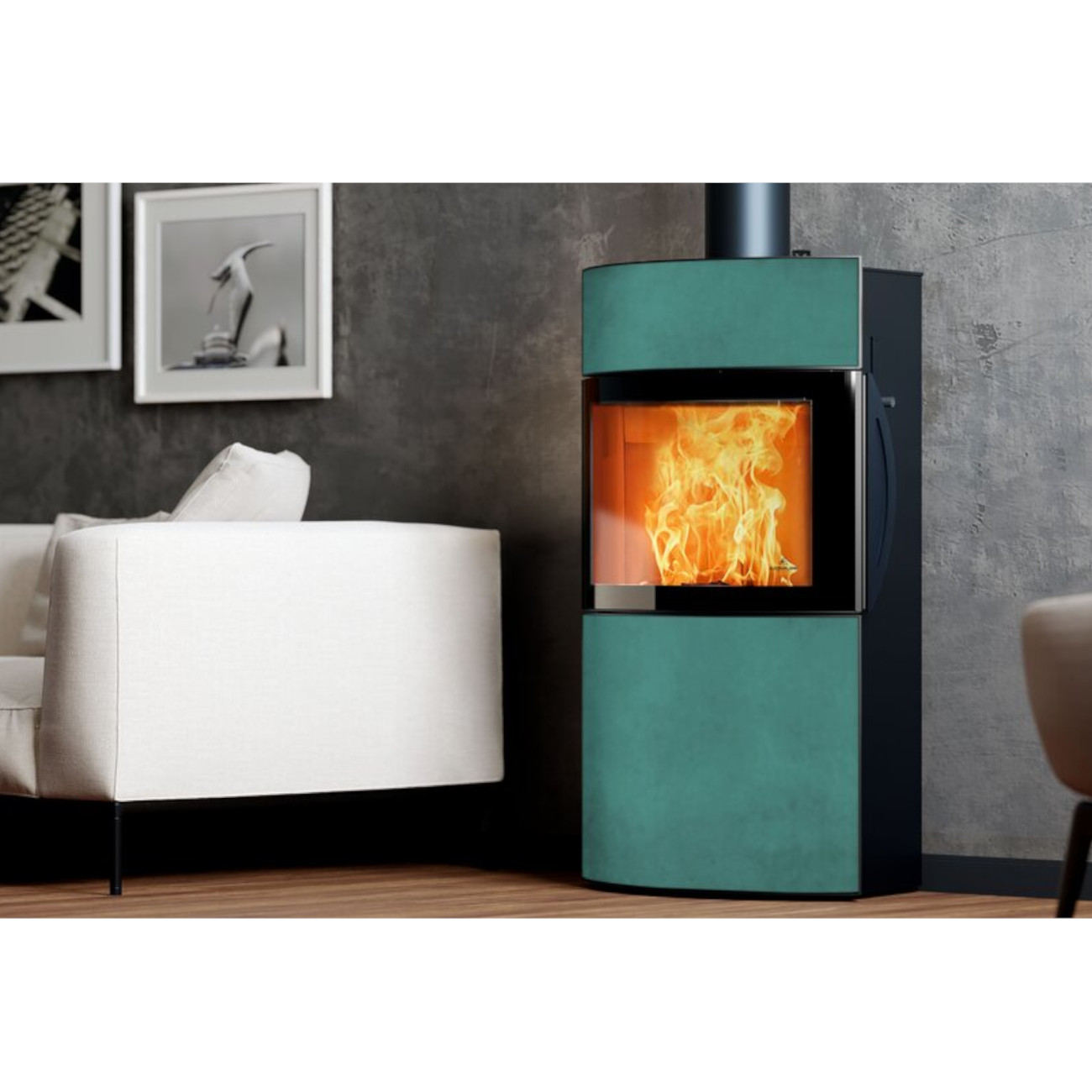 Fynn Xtra 2.0 Aquamarin Keramik Speicherofen 6kW RLU Fynn Xtra 2.0 Aquamarin Keramik Speicherofen 6kW RLU