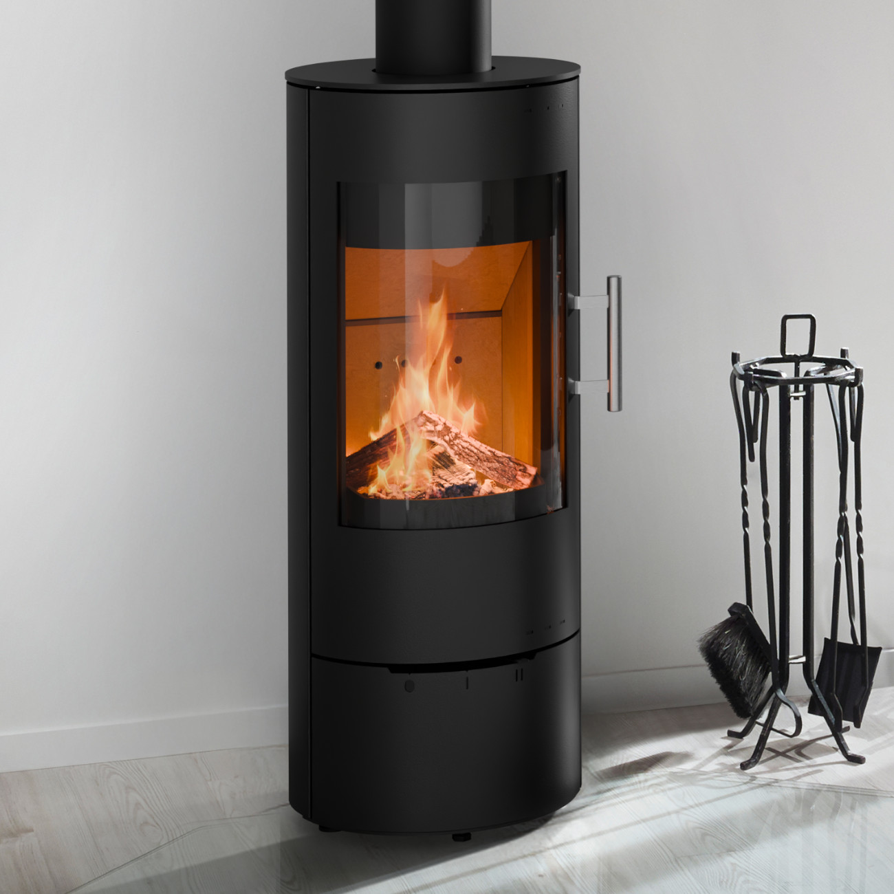 Lyra Kaminofen Schwarz 6kW
