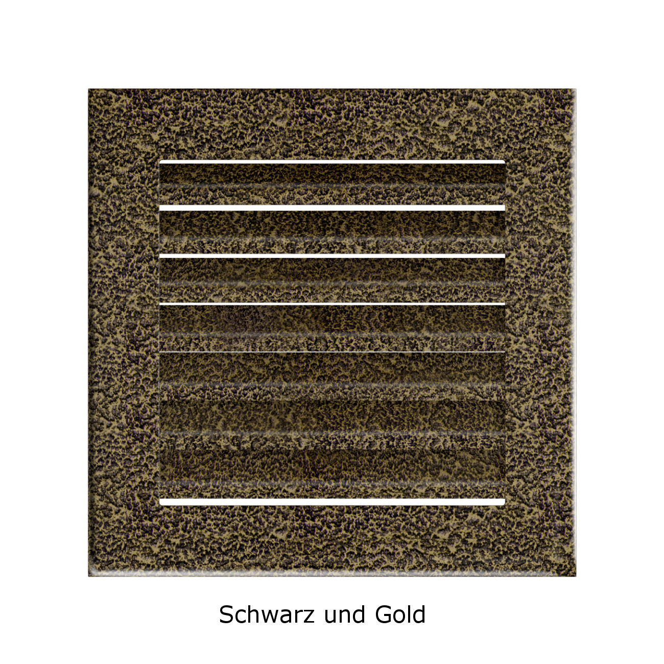 Lüftungsgitter FRESH Schwarz Gold in verschiedenen Größen
