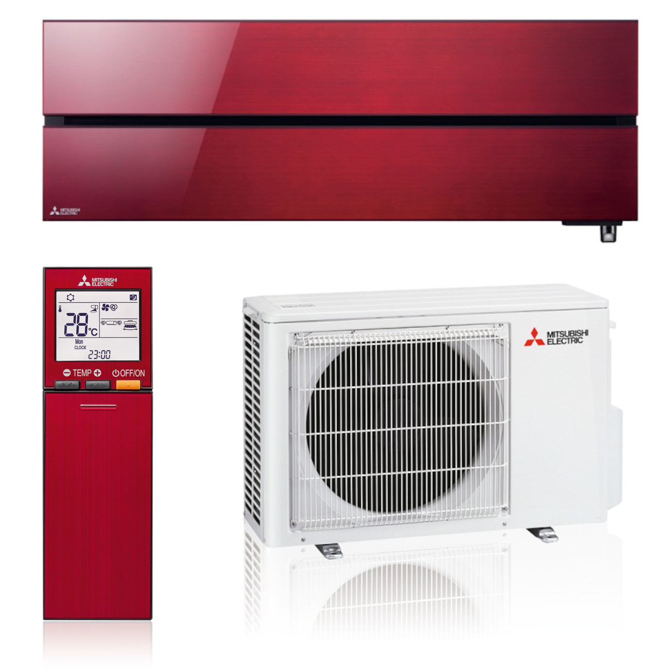 Diamond Ruby Red 2,5 kW Klimaanlage Mitsubishi Electric Diamond Ruby Red 2,5 kW Klimaanlage Mitsubishi Electric