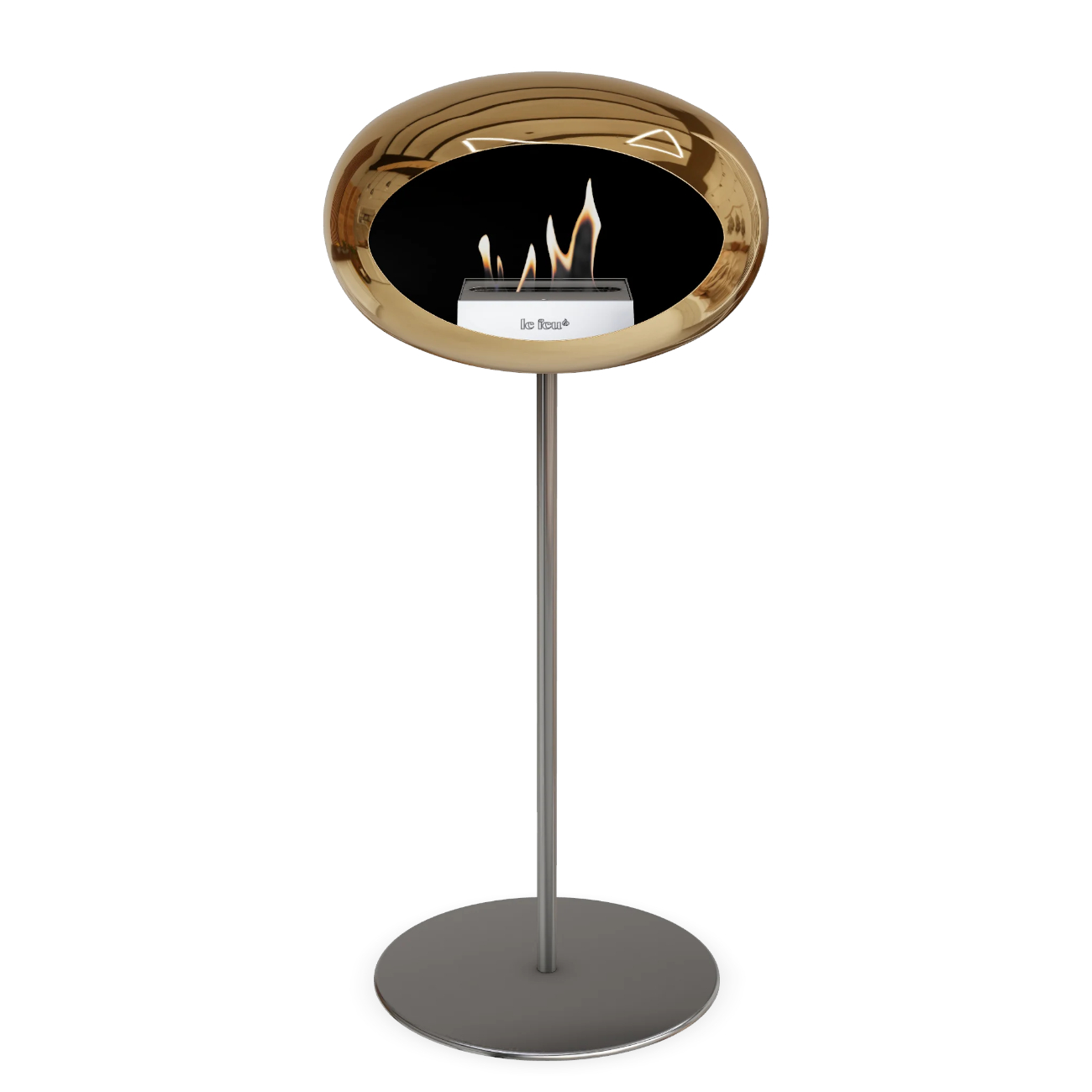 Le Feu Ground Steel High Rosé Gold Verchromt Ethanolkamin