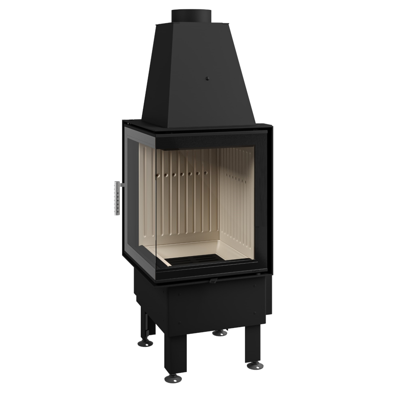 Smart 2PT-S Kamineinsatz Ecktür Rechts 7kW Rahmenlose Tür