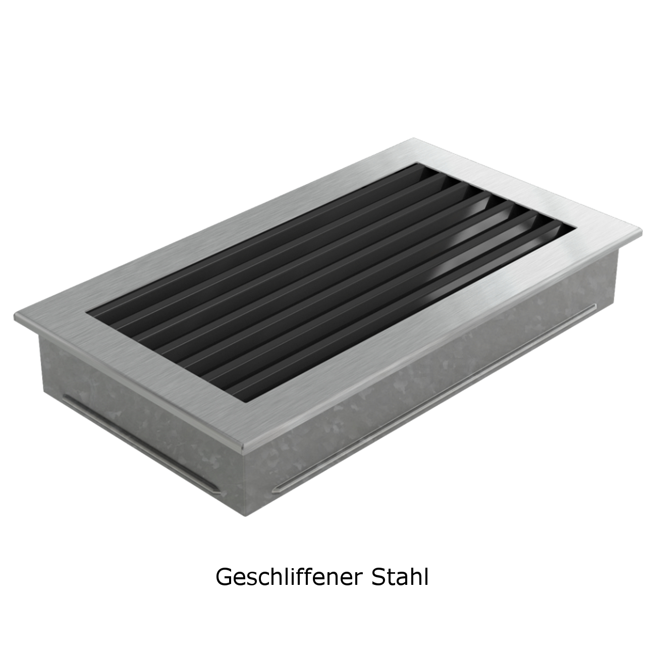 Lüftungsgitter FRESH geschliffener Stahl in verschiedenen Größen
