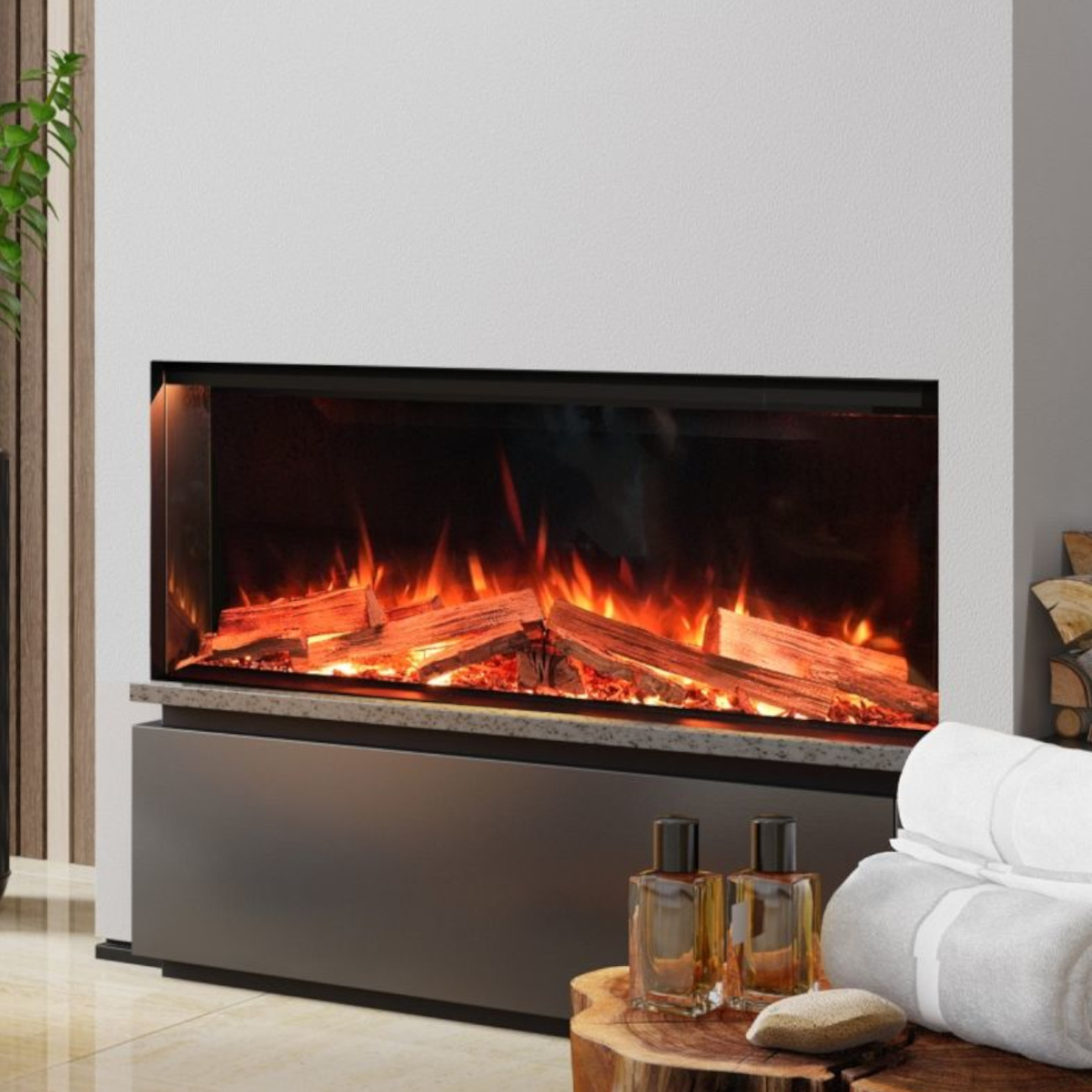 Elite 100E Supreme Elektrokamin 4in1 Einbaukassette mit Heizleistung Elite 100E Supreme Elektrokamin 4in1 Einbaukassette mit Heizleistung