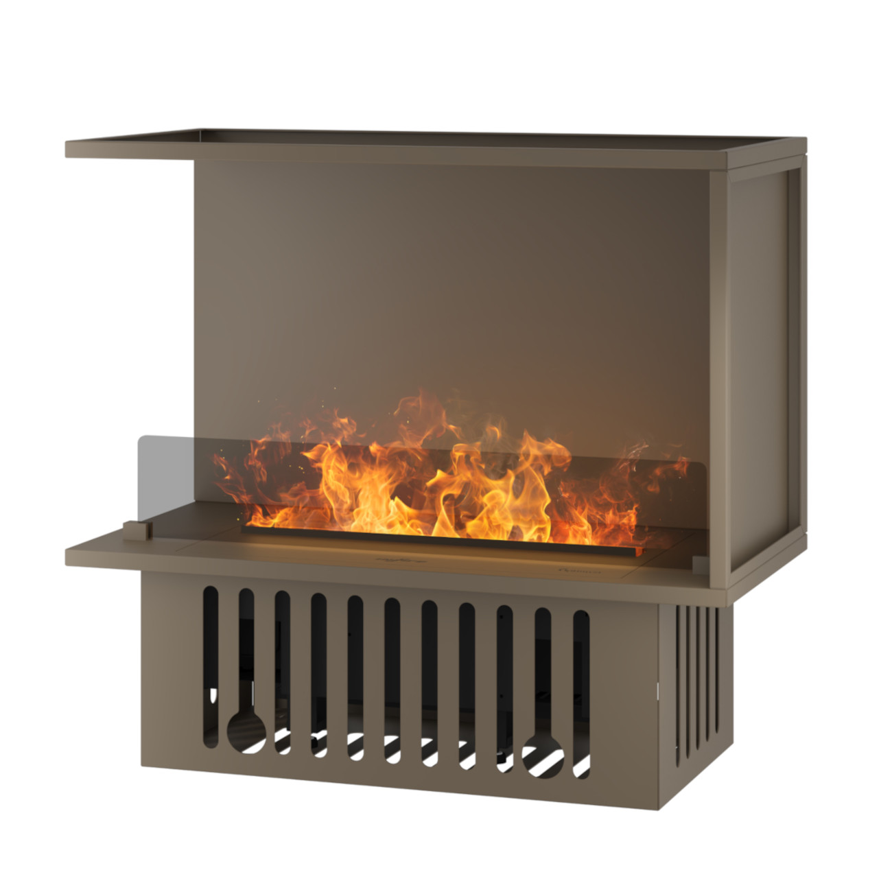 Invapo Inside L800 Optimyst® Beigegrau Wasserdampf Box Kamineinsatz Invapo Inside L800 Optimyst® Beigegrau Wasserdampf Box Kamineinsatz