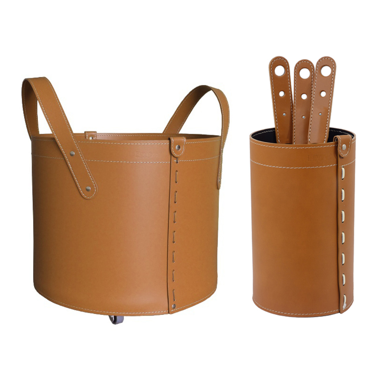 lycad-holzkorb-kaminbesteck-set-braun-web1 Lycad Designer Kaminbesteckset und Holzkorb Braun