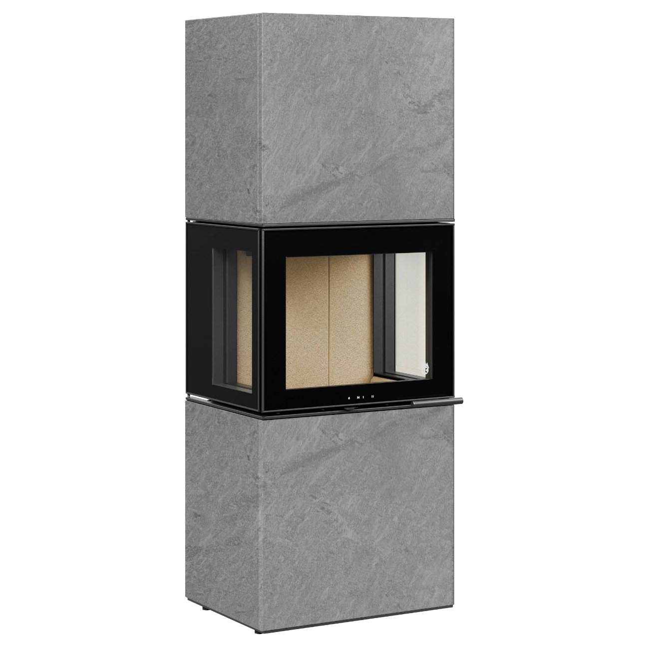 Charon Naturstein Serpentino Panorama Kaminofen 6kW Charon Naturstein Serpentino Panorama Kaminofen 6kW