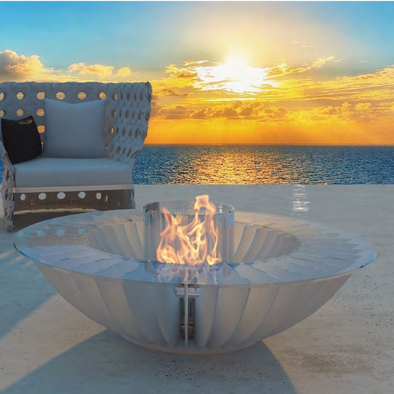 glammfire-cosmo13-weiss2 Premium Cosmo 13 Beistelltisch / Ethanolkamin Weiß