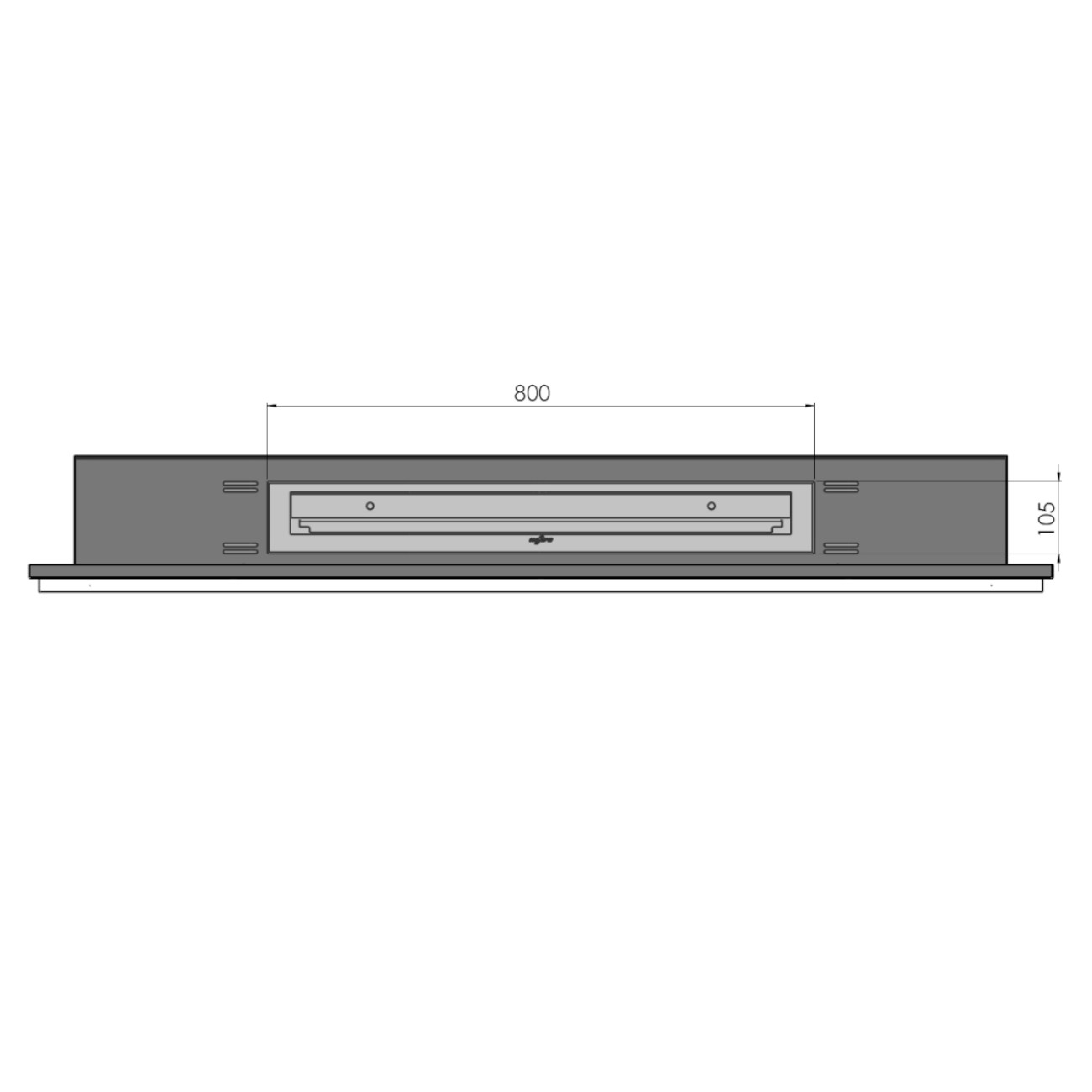 FRAME 1500 Schwarz Ethanolkamin Einbaukassette FRAME 1500 Schwarz Ethanolkamin Einbaukassette