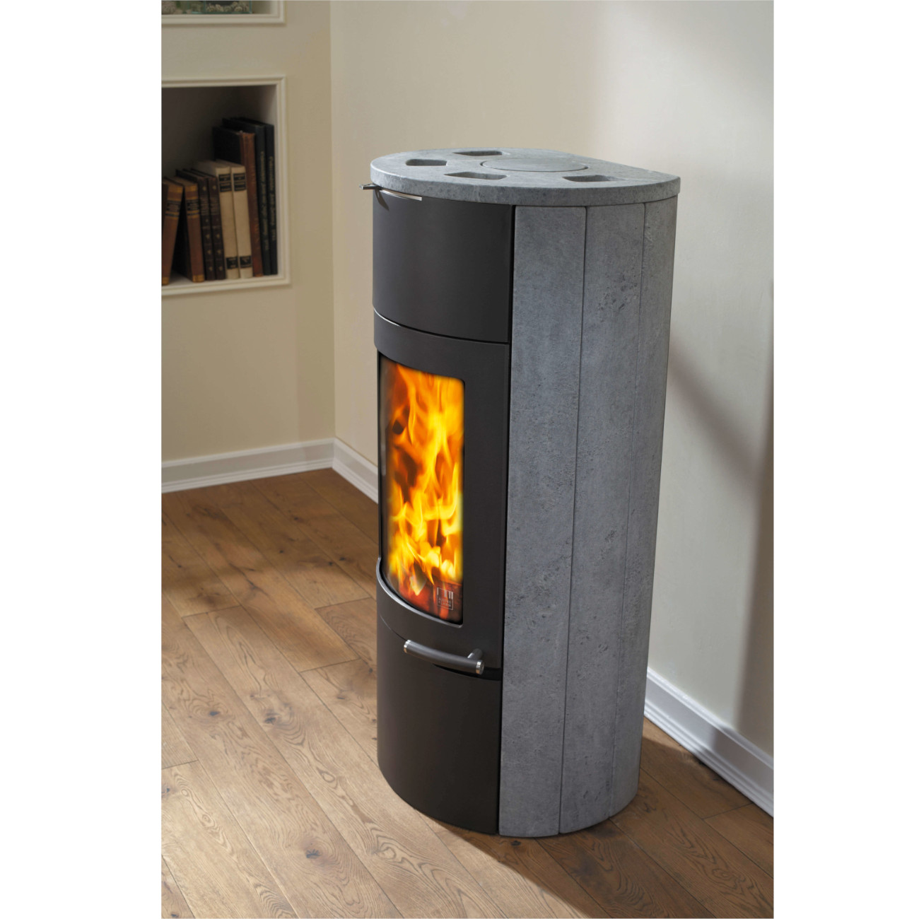 Uno Xtra Speckstein Speicher-Kaminofen 7kW Gussgrau RLU