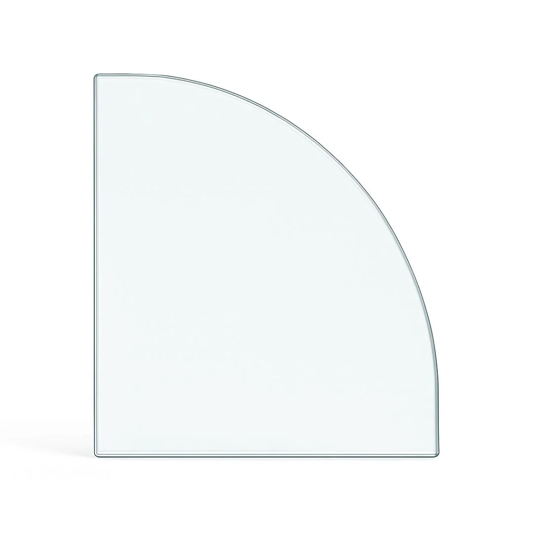 Glasbodenplatte Viertelkreis 1000 x 1000 mm Glasbodenplatte Viertelkreis 1000 x 1000 mm