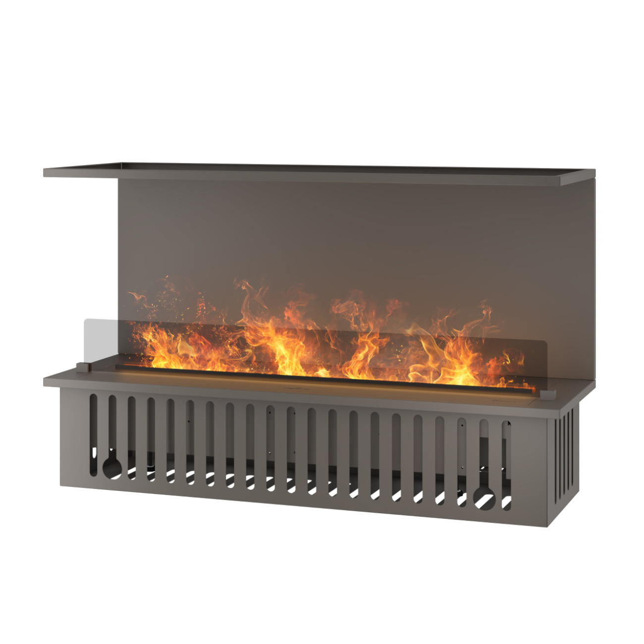 Invapo Inside C1200 Beigegrau Optimyst® Wasserdampf Panorama Kaminkassette