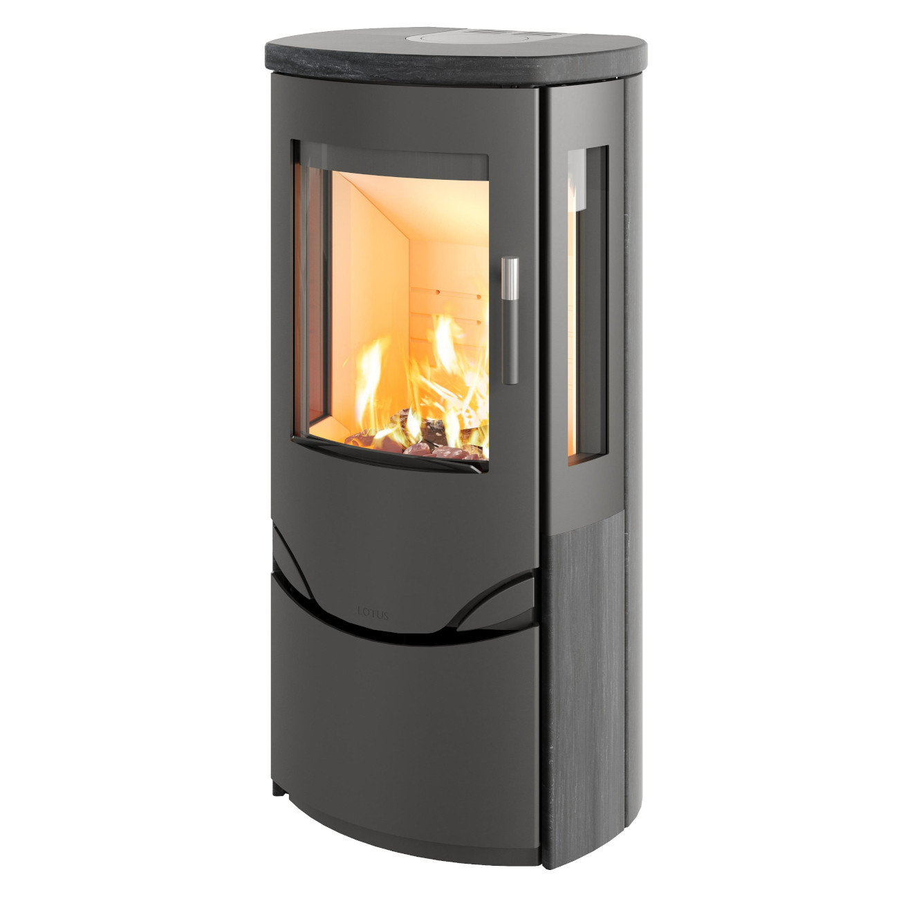 Prio 6 Panorama Indian Night Kaminofen 7kW Schwarz