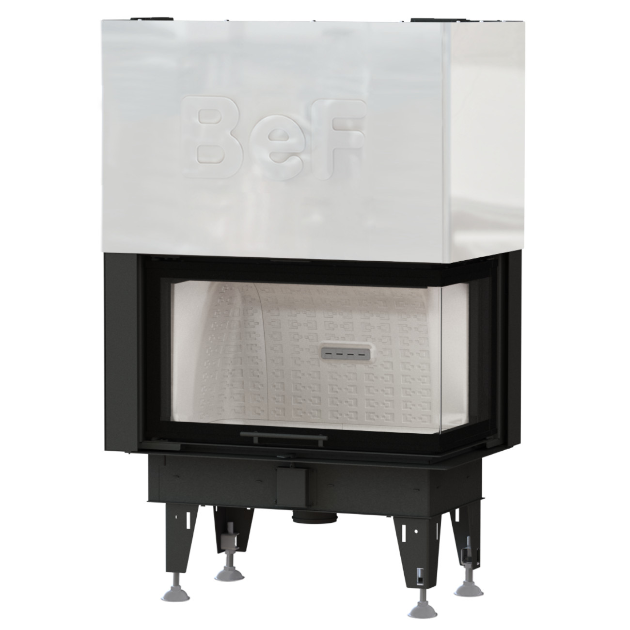 bef-thermv10cp-tit Therm V10CP Eck-Kamineinsatz Hebetür Rechts 13kW
