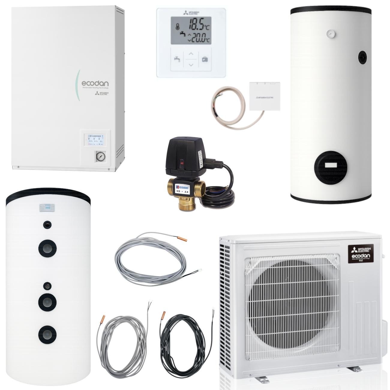 heizungsset_set-Eco-Hydromodul Mitsubishi Heizungs-Set 3kW Eco Inverter Wärmepumpe Heizen/Kühlen Komplettset 103 Ecodan