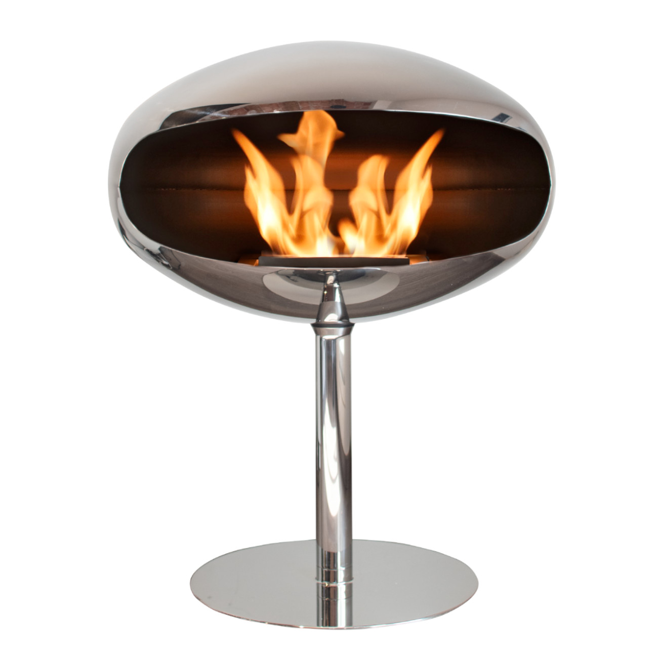 Cocoon Fires PEDESTAL Designer Ethanolkamin Edelstahl