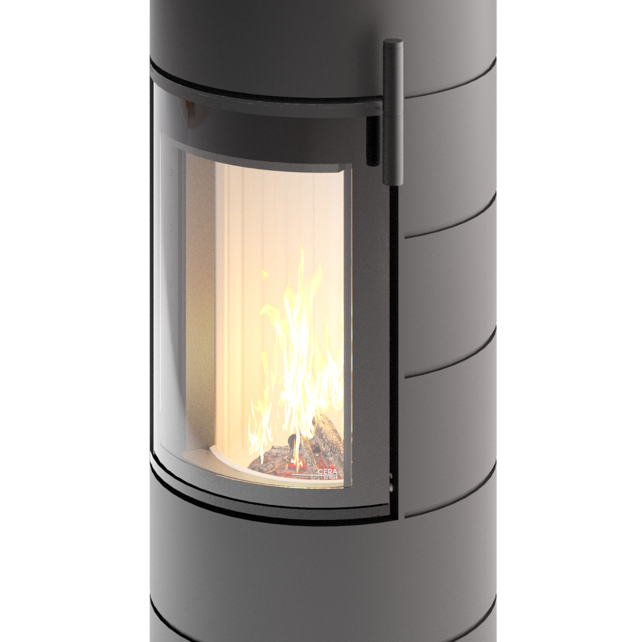 Titan Schwarz Speicherkaminofen 7KW