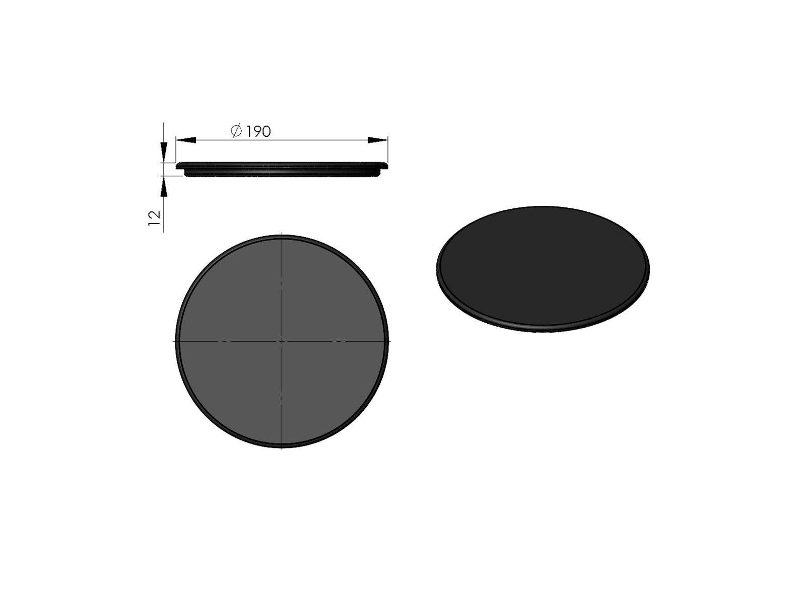 Abdeckplatte für Abgang Oben für TT21R+TT23+TT30+TT80