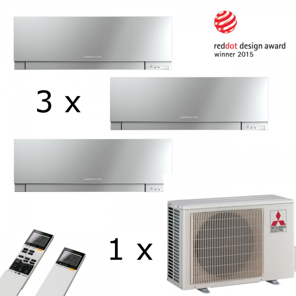 MultiSplit Klimaanlage Premium 2+2+1 kW Kühlen
