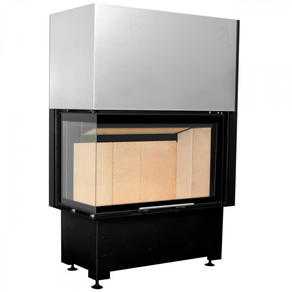 Warmluft-Kamineinsatz Volcano 2BLTH 11kw Linksverglaste Hebetür