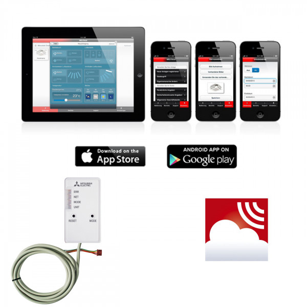 Mitsubishi MELCloud WiFi-Adapter Klimaanlage Steuerung per App/Mac/PC