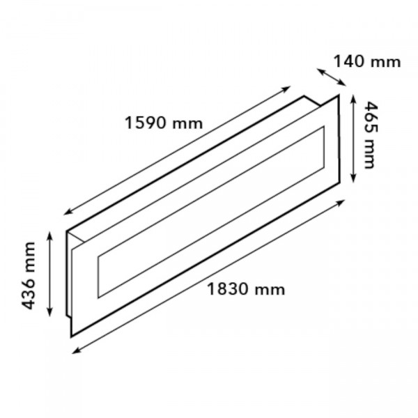 Trivero 180 LED Wandkamin Einbaukamin