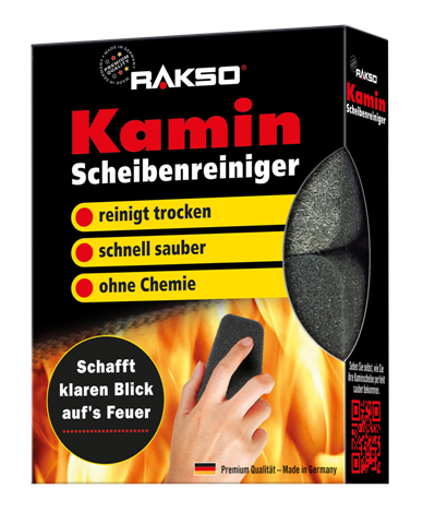 Rakso Kamin-Scheibenreiniger / Kaminglasreinger / Ofenglasreiniger- 2 Stück